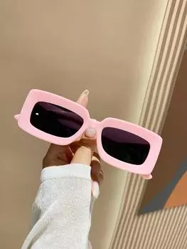 Очки в квадратной оправе, розовый