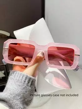 Очки в квадратной оправе, розовый