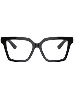 Очки в квадратной оправе с логотипом Dolce & Gabbana Eyewear, черный
