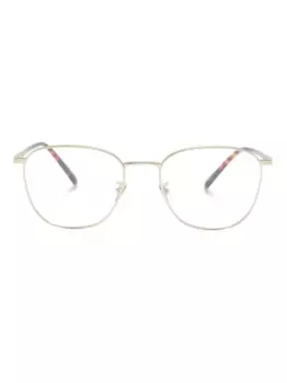 Очки в квадратной оправе с логотипом GIORGIO ARMANI, коричневый