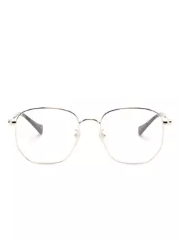 Очки в квадратной оправе с логотипом Interlocking G Gucci Eyewear, золотой