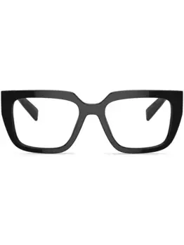 Очки в квадратной оправе с логотипом Prada Eyewear, черный
