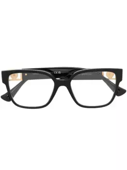 Очки в квадратной оправе с подвеской Medusa Versace Eyewear, черный