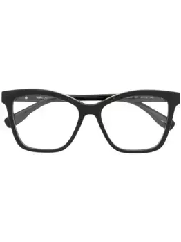 Очки в квадратной оправе с тиснением KARL LAGERFELD, черный