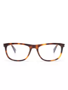 Очки в квадратной оправе Saint Laurent Eyewear, коричневый