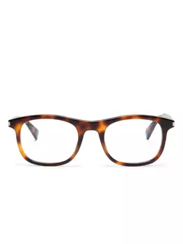 Очки в квадратной оправе Saint Laurent Eyewear, коричневый
