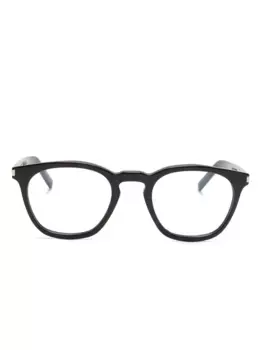 Очки в квадратной оправе Saint Laurent Eyewear, коричневый