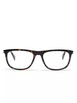 Очки в квадратной оправе Saint Laurent Eyewear, коричневый