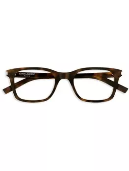 Очки в квадратной оправе Saint Laurent Eyewear, коричневый