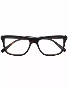 Очки в квадратной оправе Saint Laurent Eyewear, коричневый