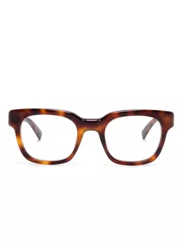 Очки в квадратной оправе Saint Laurent Eyewear, коричневый