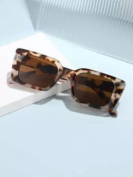 Очки в квадратной оправе, шоколадный