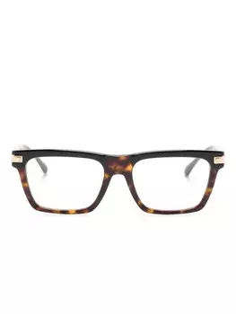 Очки в квадратной оправе Versace Eyewear, коричневый