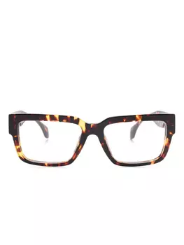 Очки в квадратной оправе Versace Eyewear, коричневый