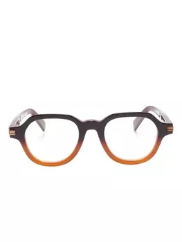 Очки в квадратной оправе Zegna, коричневый