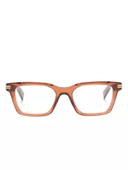 Очки в квадратной оправе Zegna, коричневый