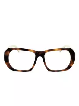 Очки в массивной оправе Moncler Eyewear, коричневый