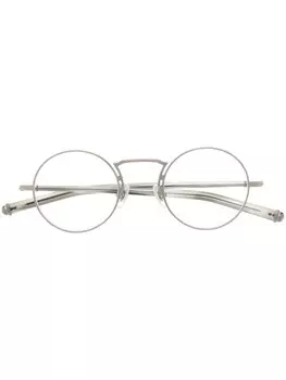 Очки в матовой круглой оправе Matsuda, серебряный