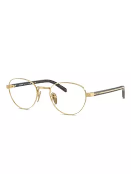 Очки в металлической оправе Prada Eyewear, золотой