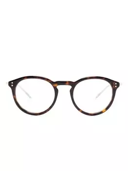 Очки в оправе черепаховой расцветки Gucci Eyewear, коричневый