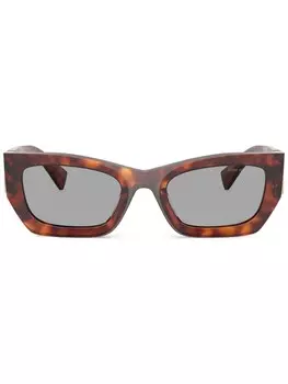 Очки в оправе черепаховой расцветки Miu Miu Eyewear, коричневый