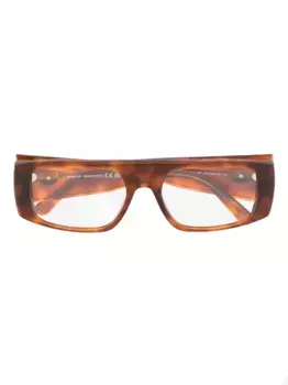 Очки в оправе черепаховой расцветки Moncler Eyewear, коричневый