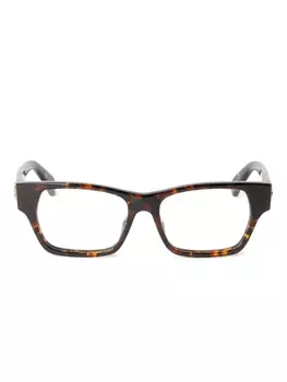 Очки в оправе черепаховой расцветки Off-White Eyewear, коричневый