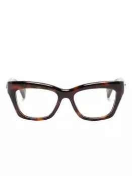Очки в оправе 'кошачий глаз' Gucci Eyewear, коричневый