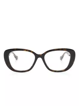 Очки в оправе 'кошачий глаз' Gucci Eyewear, коричневый