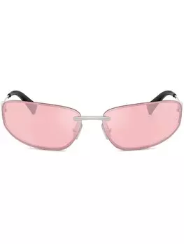 Очки в оправе 'кошачий глаз' Miu Miu Eyewear, серебряный