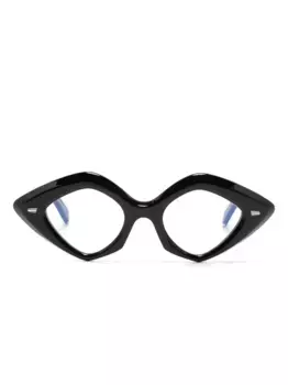 Очки в оправе 'кошачий глаз' с логотипом Cutler & Gross, черный