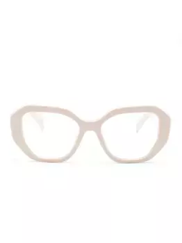 Очки в оправе 'кошачий глаз' с логотипом Prada Eyewear, нейтральный