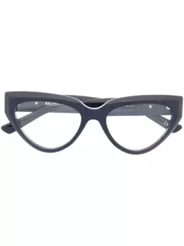 Очки в оправе 'кошачий глаз' с логотипом Balenciaga Eyewear, синий