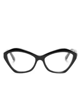 Очки в оправе 'кошачий глаз' с логотипом Balenciaga Eyewear, черный