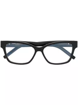 Очки в оправе 'кошачий глаз' с логотипом Saint Laurent Eyewear, черный