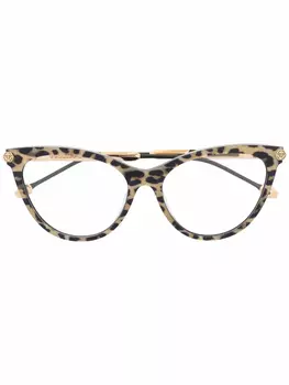 Очки в оправе 'кошачий глаз' с логотипом Philipp Plein, нейтральный