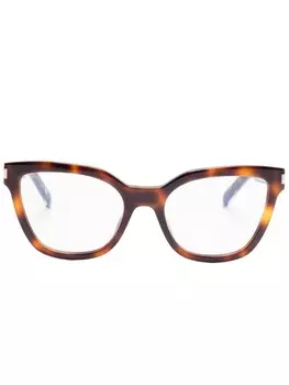 Очки в оправе 'кошачий глаз' Saint Laurent Eyewear, коричневый