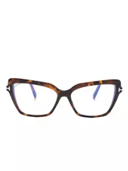 Очки в оправе 'кошачий глаз' TOM FORD Eyewear, коричневый