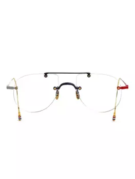 Очки в оправе пилота Thom Browne Eyewear, золотой