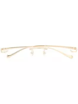 Очки в овальной оправе Cartier Eyewear, золотой