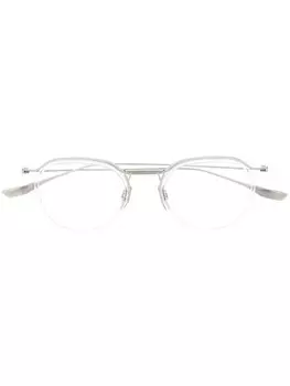 Очки в овальной оправе Dita Eyewear, серебряный