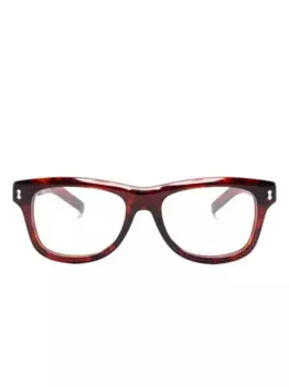 Очки в овальной оправе Gucci Eyewear, коричневый