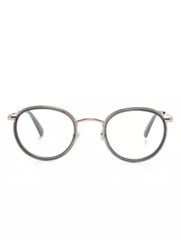 Очки в овальной оправе с логотипом Moncler Eyewear, черный