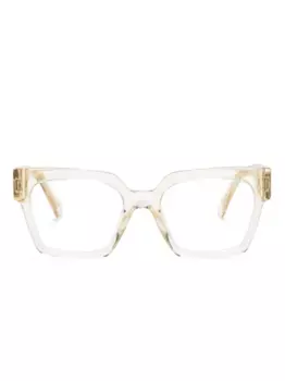 Очки в прозрачной массивной оправе Miu Miu Eyewear, желтый