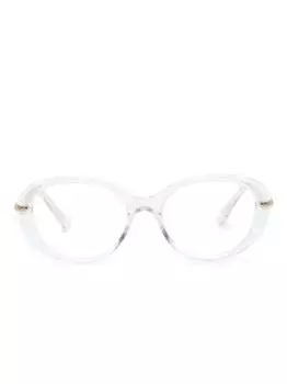 Очки в прозрачной оправе с кристаллами Swarovski, нейтральный