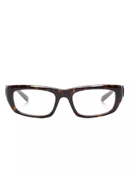 Очки в прямоугольной оправе Balenciaga Eyewear, коричневый