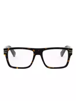 Очки в прямоугольной оправе Bvlgari, коричневый