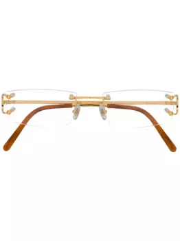 Очки в прямоугольной оправе Cartier Eyewear, золотой