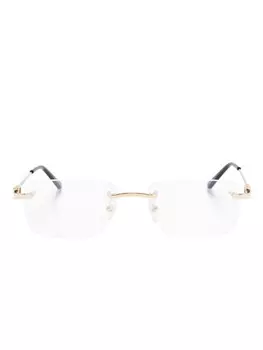Очки в прямоугольной оправе Cartier Eyewear, золотой