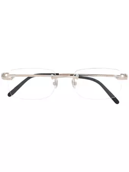 Очки в прямоугольной оправе Cartier Eyewear, серебряный